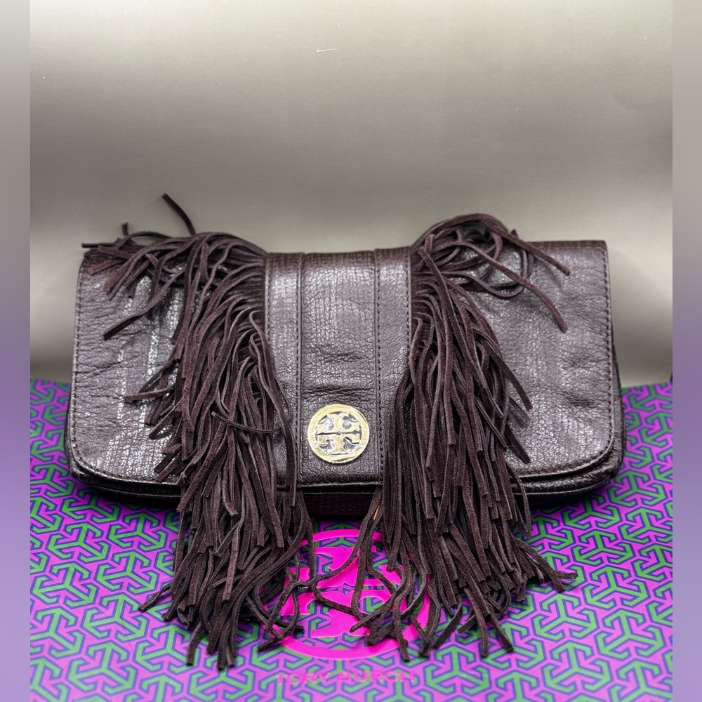 Tory Burch • Sawla Fringe Clutch • NEW WITH TAG IN RETAIL BAG